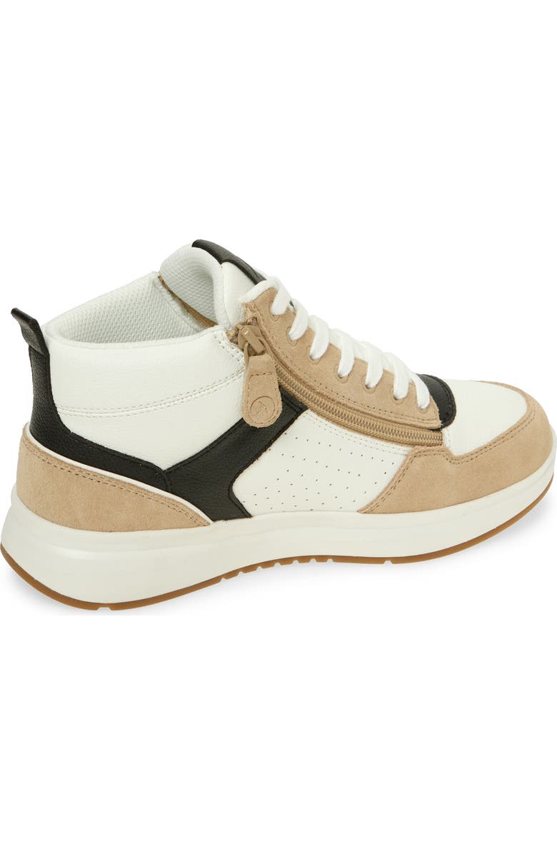 BILLY Footwear Comfort Double Zip High Top Sneaker, Alternate, color, White/ Black