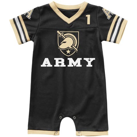 Infant Colosseum Black Army Black Knights Bumpo Football Romper