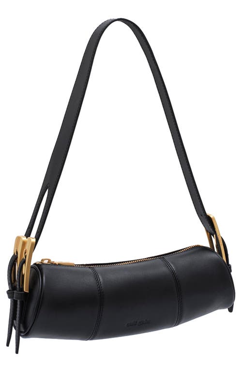 Cult Gaia Laina Leather Shoulder Bag In Black