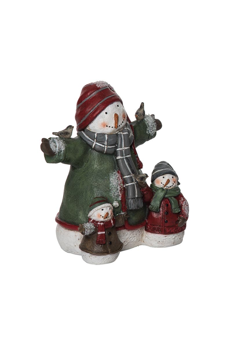 Transpac Multicolor Christmas Dress Up Snowman Family Figurines Decorative Resin Snowman Decor for Home Tabletop Holiday Decoration, Alternate, color, Multi