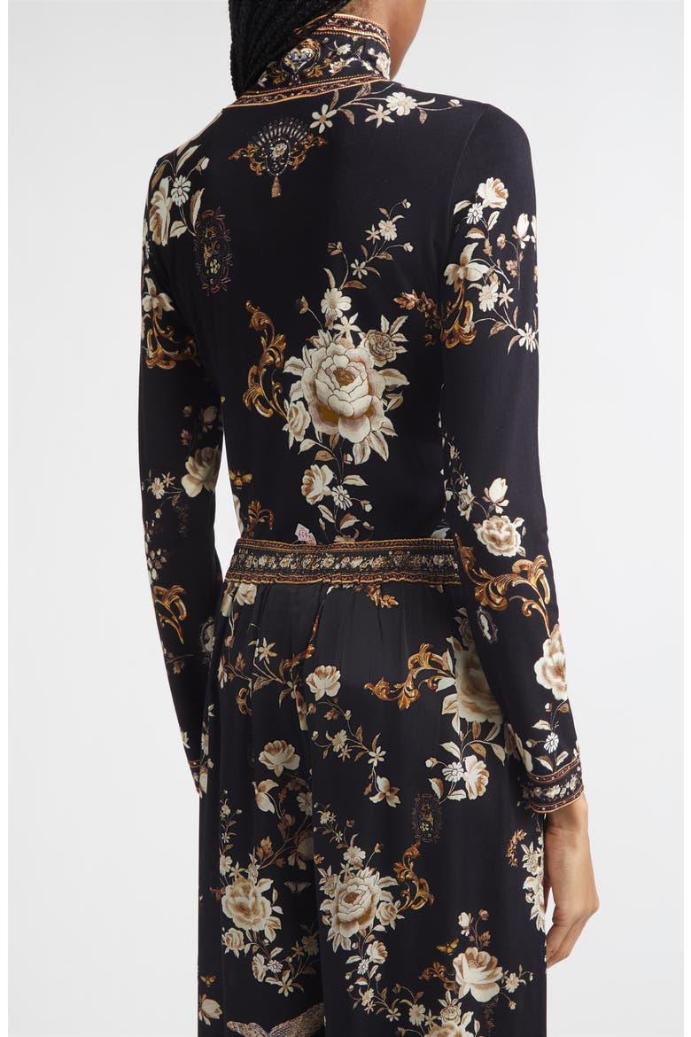 Flamenco Folklore Print Jersey Turtleneck Top, Alternate, color, FLAMENCO FOLKLORE