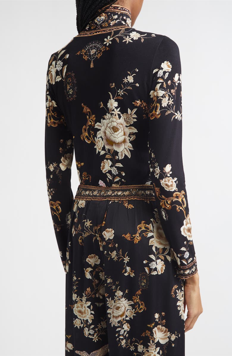 Camilla Flamenco Folklore Print Jersey Turtleneck Top, Alternate, color, Flamenco Folklore