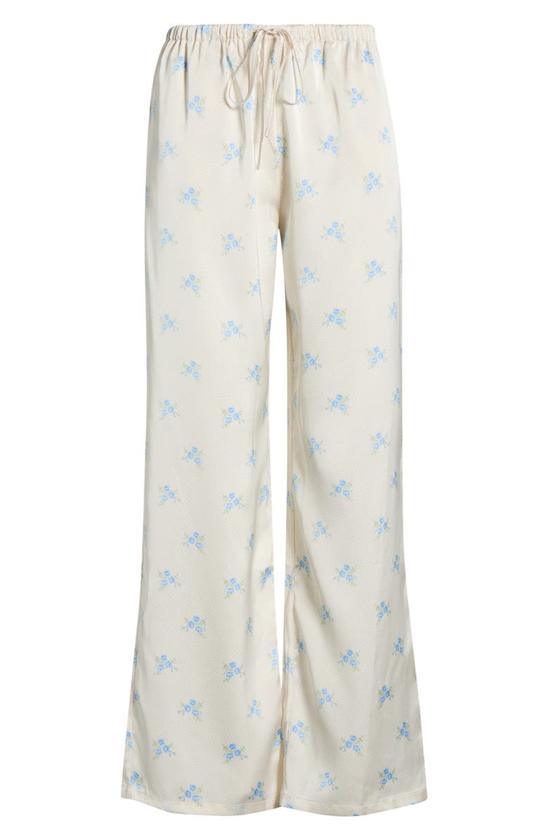 Etam Noreen Floral Mesh Pajama Pants, Main, color, Print Ecru Backgr