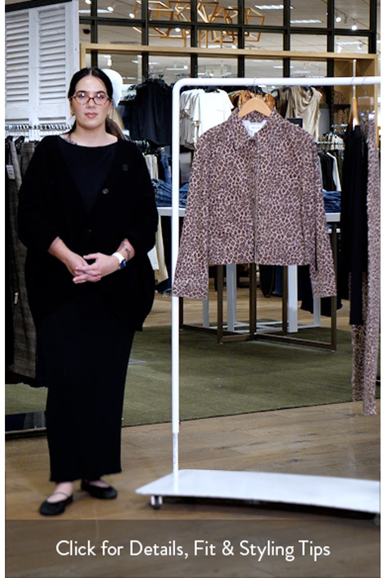 Leopard Print Denim Trapeze Jacket video