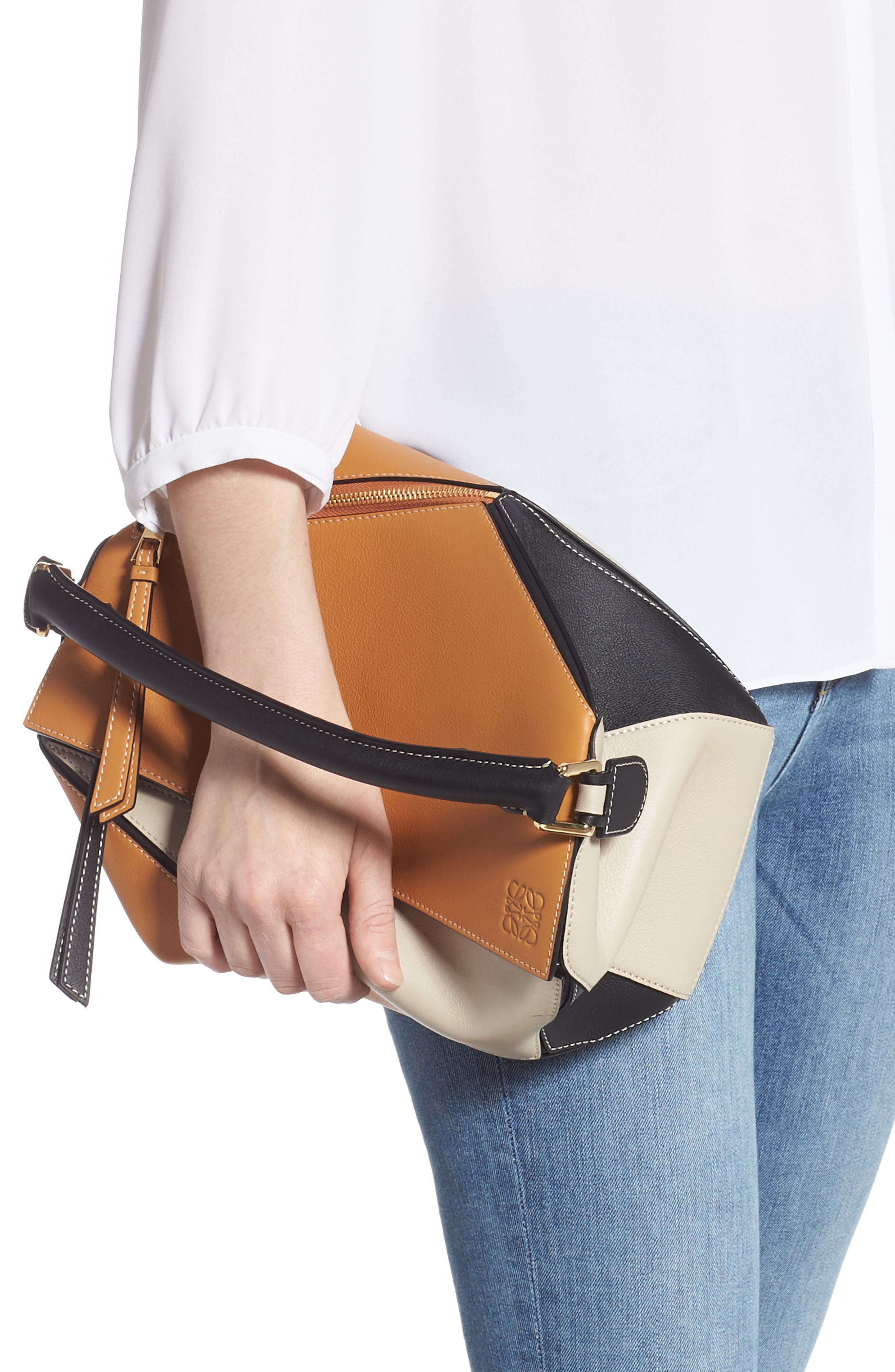 Loewe Puzzle Calfskin Leather Shoulder Bag, Alternate, color, 