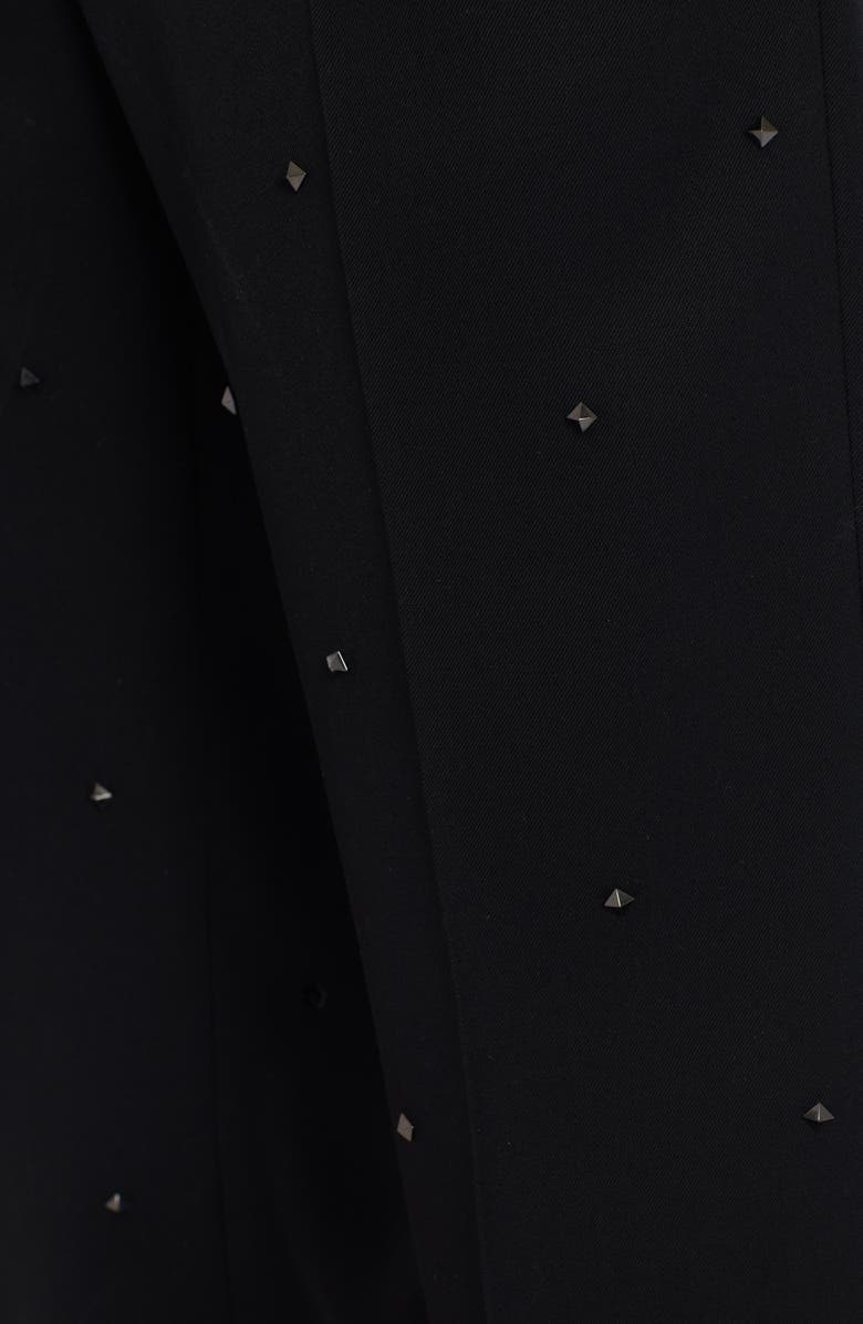 Valentino Garavani Rockstud Wool Pants, Alternate, color,