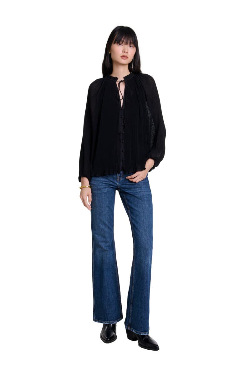 maje Pleated shirt, Main, color, 