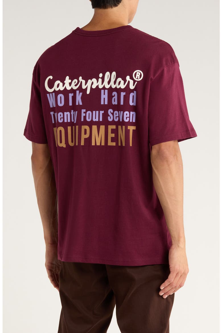Relaxed Fit Cotton Graphic T-Shirt, Alternate, color, CHERRY LAQUER