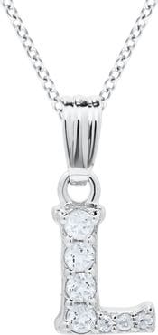 Mignonette White Topaz Pavé Initial Pendant Necklace