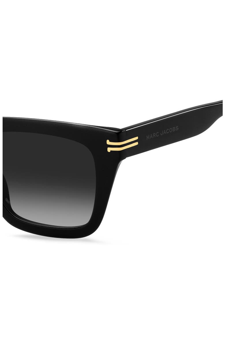 52mm Gradient Square Sunglasses, Alternate, color, BLACK/ GREY SHADED