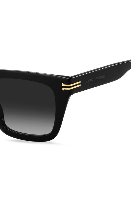 Marc Jacobs 52mm Gradient Square Sunglasses In Black