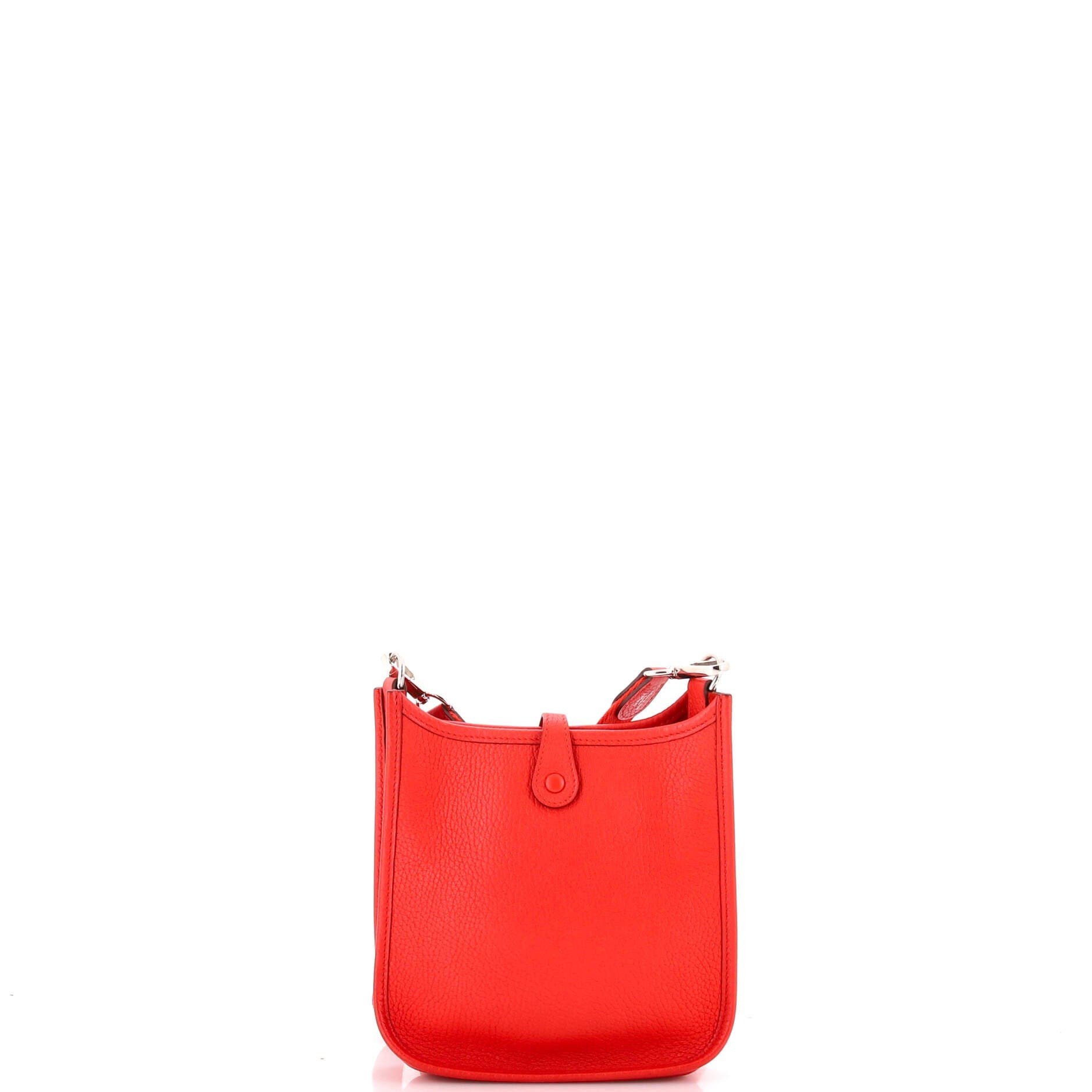 Pre-Owned Hermes Evelyne Bag Gen III Clemence TPM, Alternate, color, Rouge Tomate