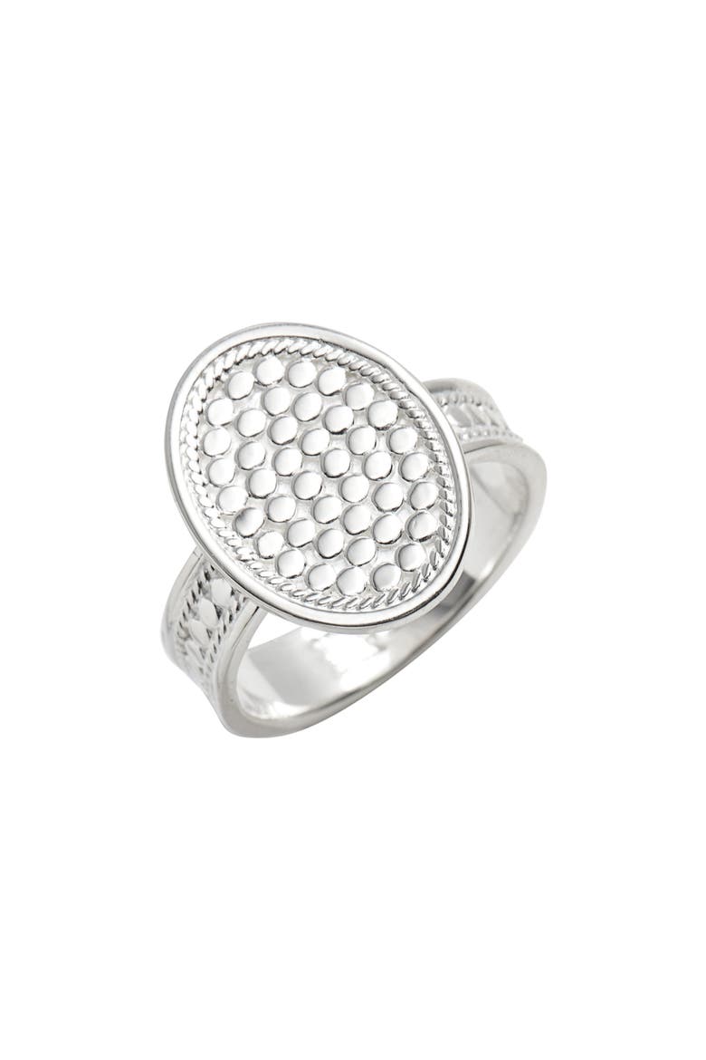 Oval Skinny Band Ring, Main, color, SILVER