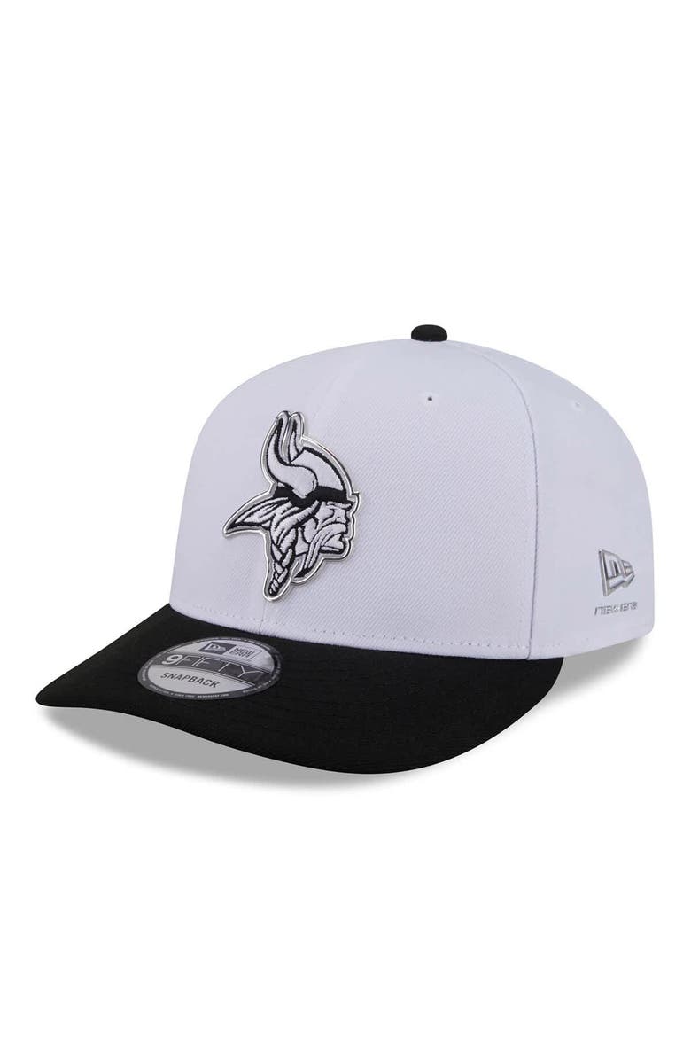 New Era Men's New Era  White/Black Minnesota Vikings 2026 NFL Draft Pre-Curved 9FIFTY Snapback Hat, Main, color, White