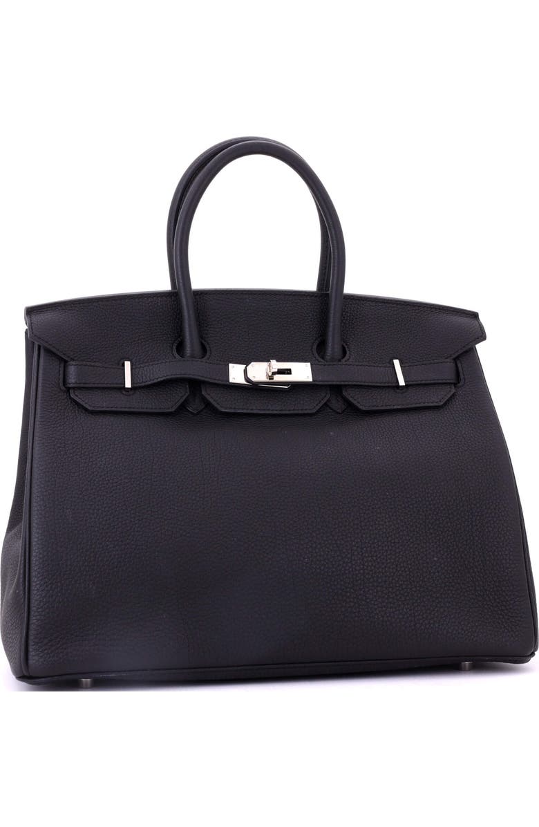 Pre-Owned Hermes Birkin Handbag Black Togo with Palladium Hardware 35, Alternate, color, Noir