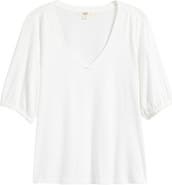 NZT by NIC+ZOE Puff Sleeve Cotton T-Shirt
