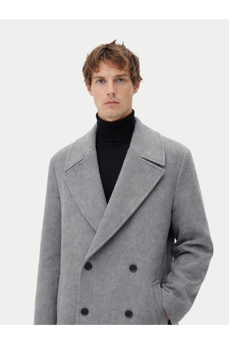 Double-Breasted Cashmere Coat for Men, Alternate, color, dim gray
