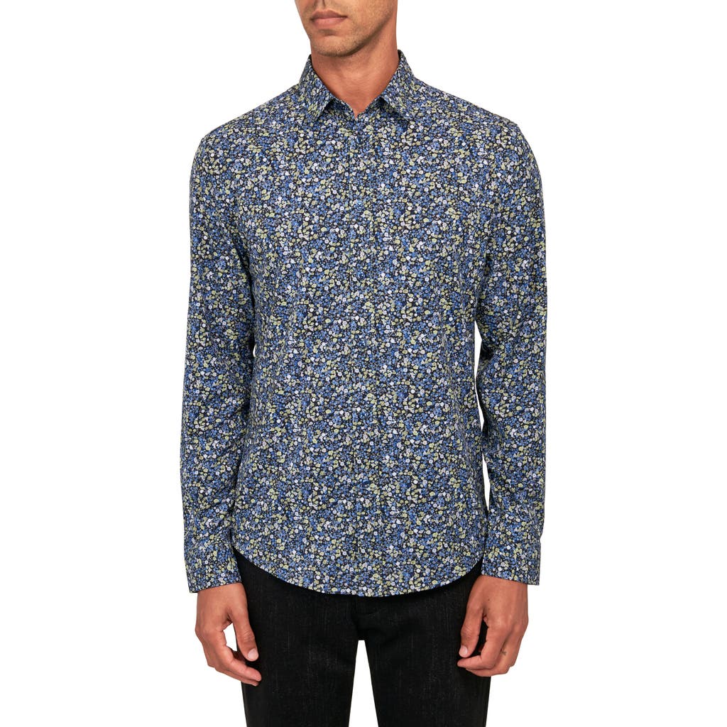Brooklyn Brigade Liberty Floral Recycled 4-Way Stretch Performance Long Sleeve Shirt in Green
