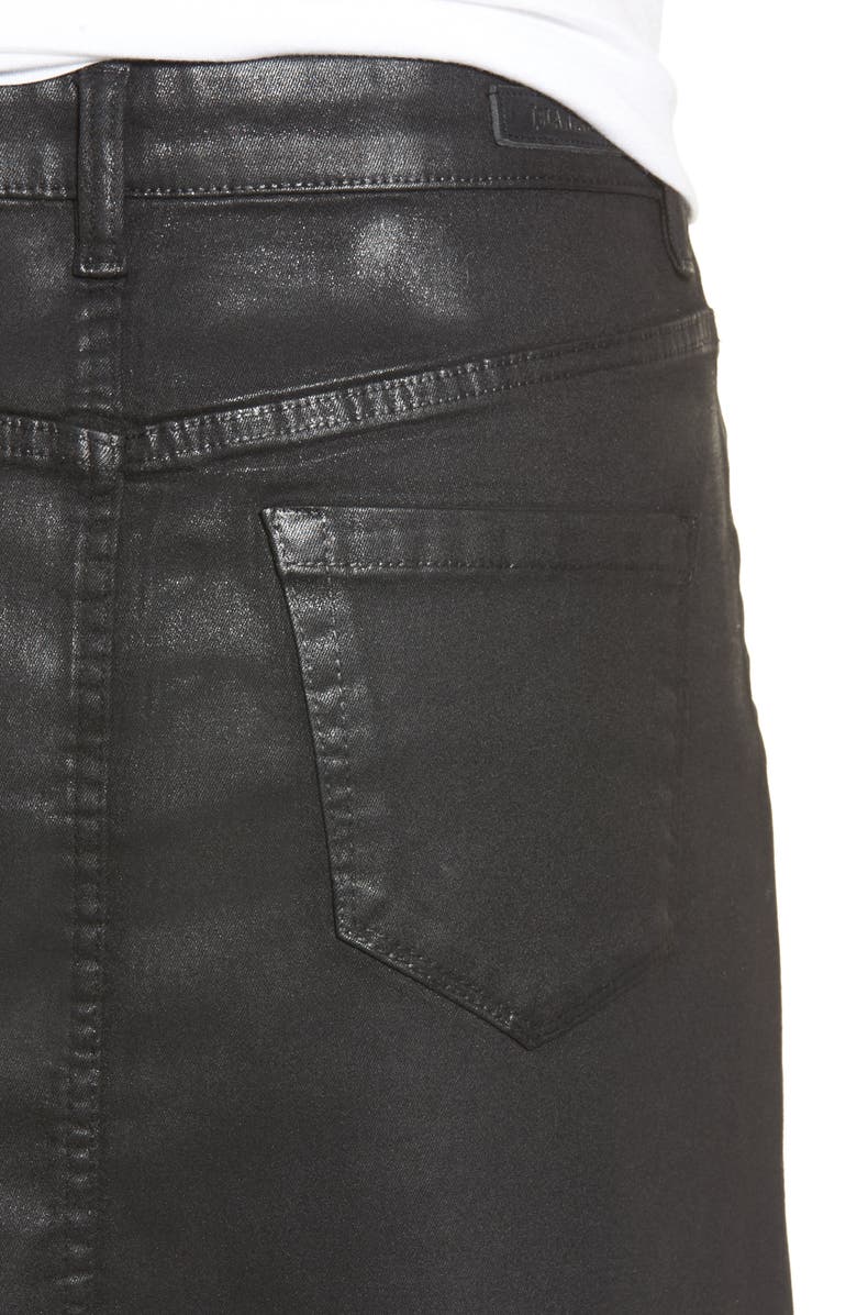 BLANKNYC Black Jack Coated Denim Miniskirt, Alternate, color, 