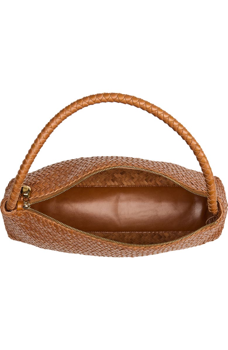 Madewell The Signature Woven Collection Leather Shoulder Bag, Alternate, color, Burnt Sienna