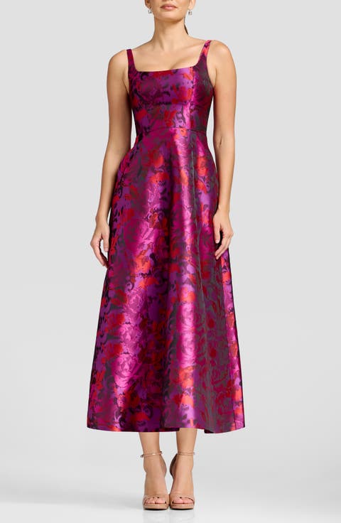 Vanna Floral Cocktail Midi Dress