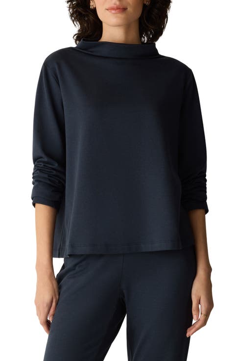 Funnel Neck Long Sleeve Top