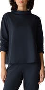 Eileen Fisher Funnel Neck Long Sleeve Top