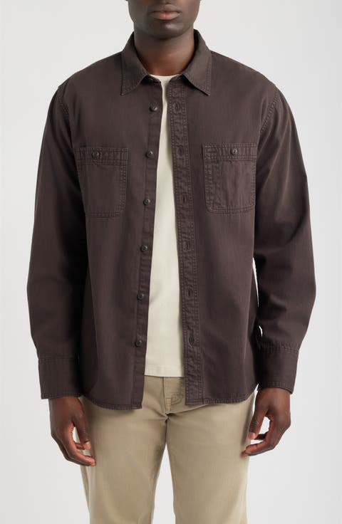 Cotton Button-Up Work Shirt