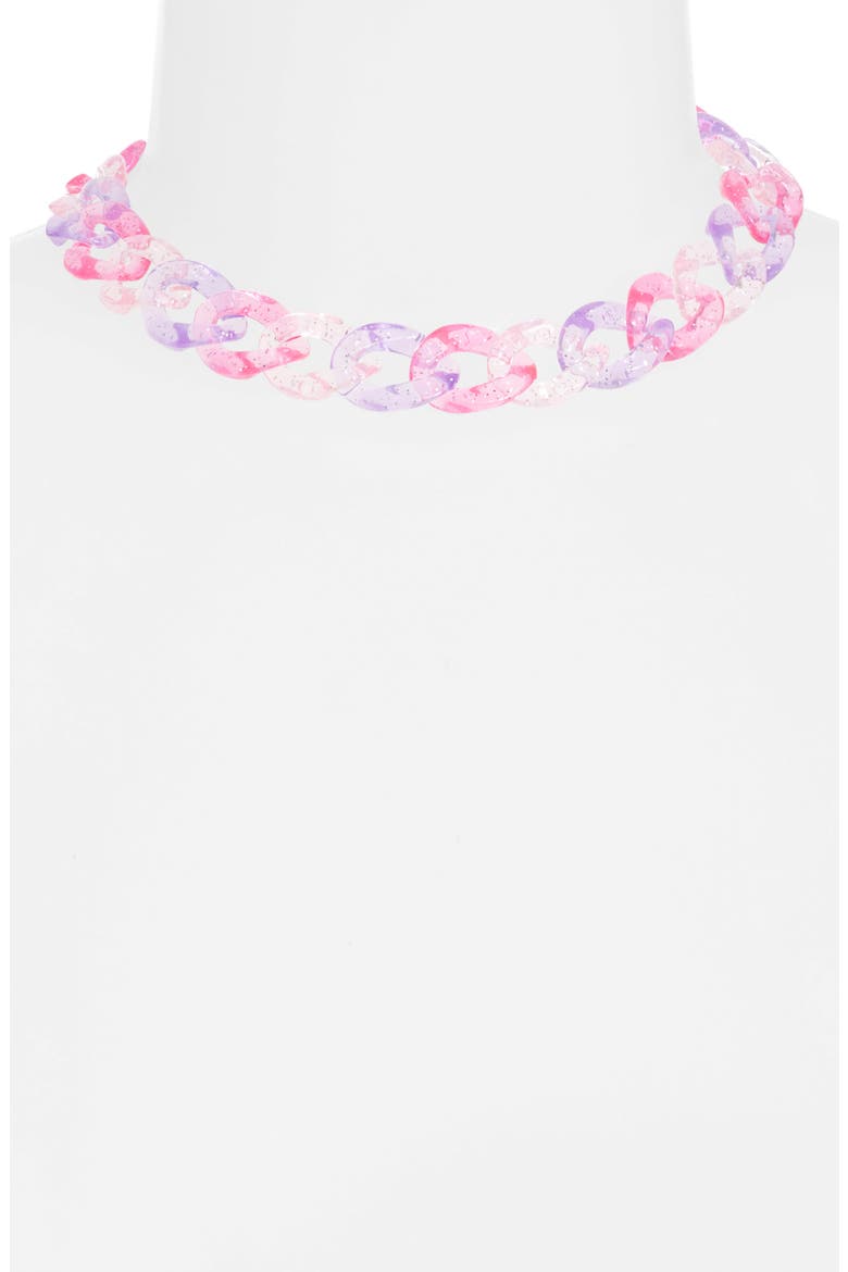 Passion Fruit Curb Chain Choker Necklace, Alternate, color, PASSION