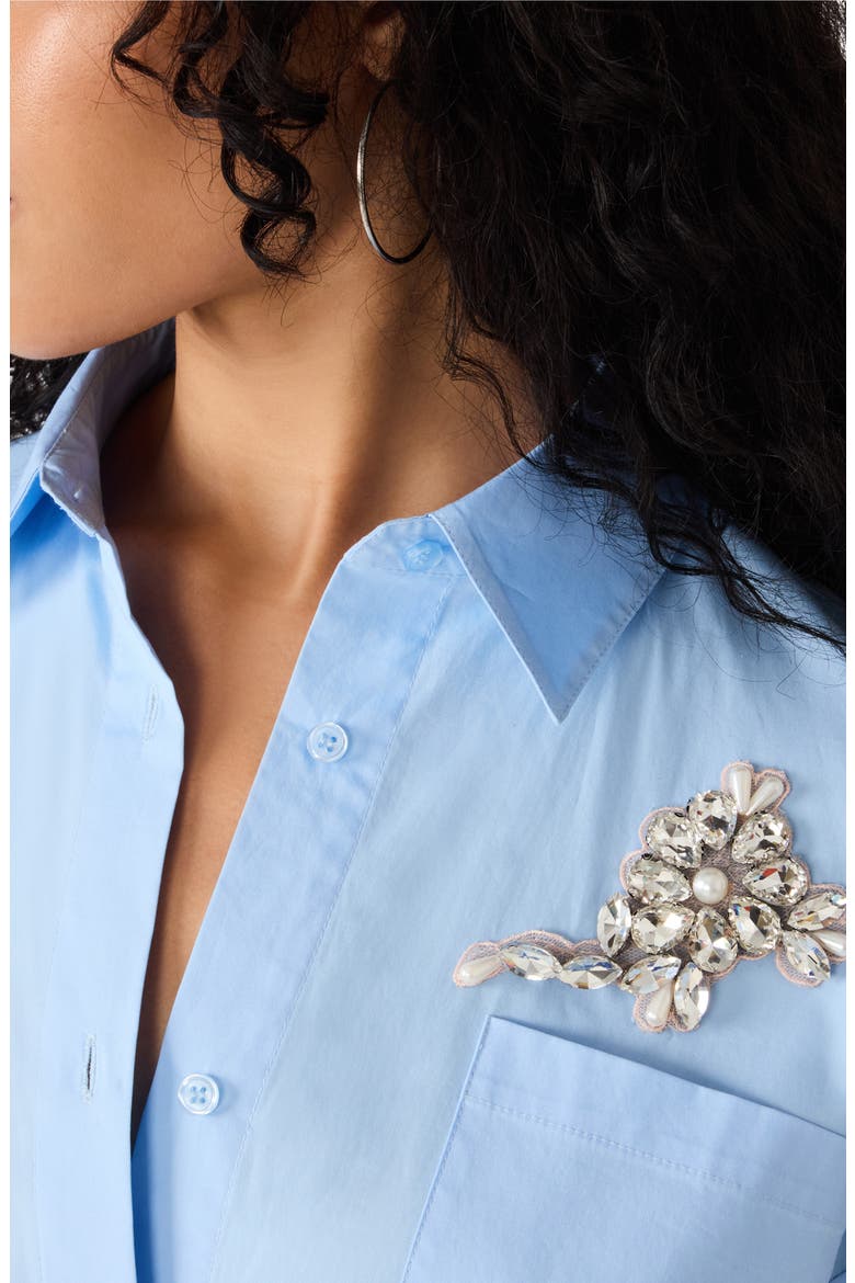 Callahan Embellished Crop Shirt, Alternate, color, CORSAIR