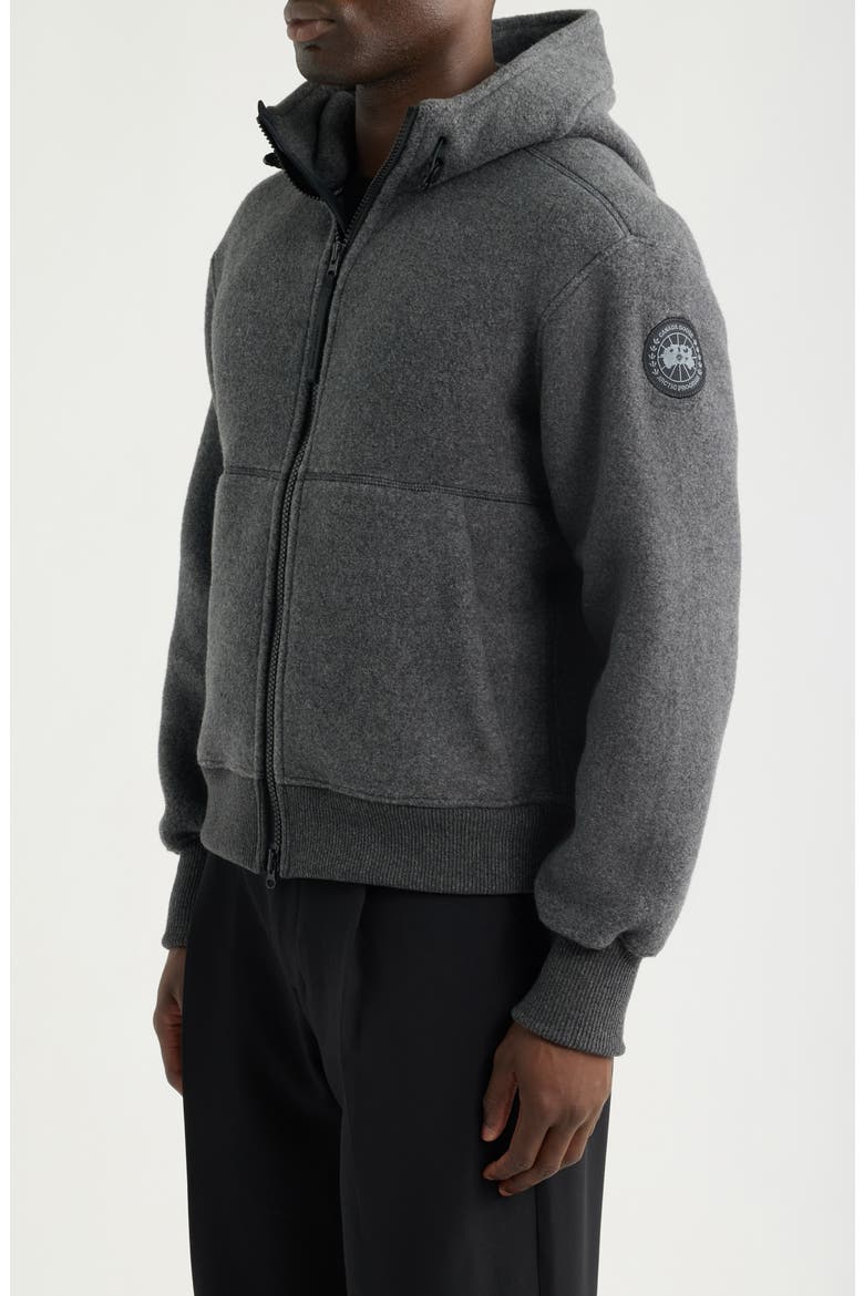 Chilliwack Kind Fleece Hooded Bomber Jacket, Alternate, color, ANCHOR GREY - GRIS ANCRE