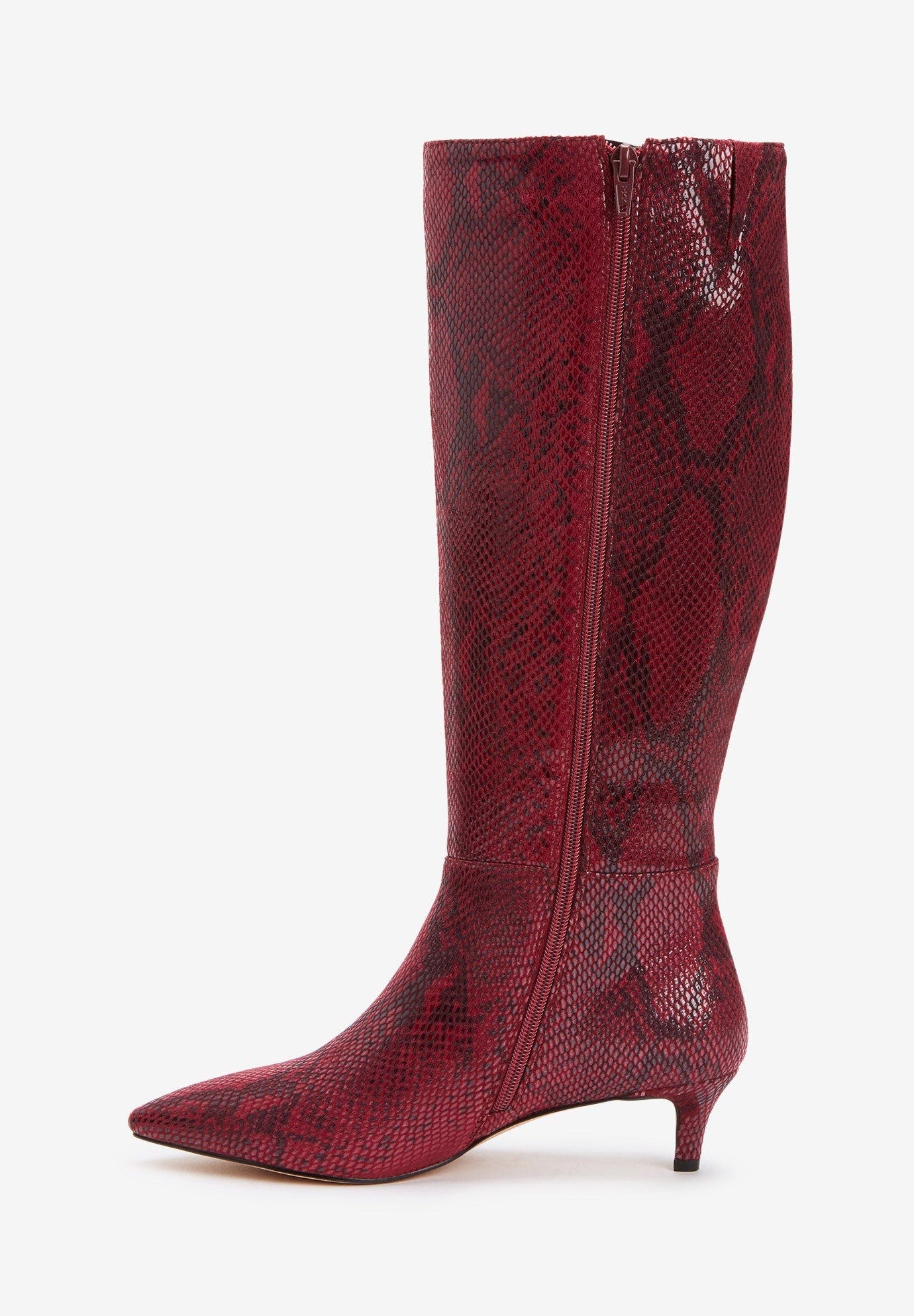 The Poloma Wide Calf Boot, Alternate, color, WINE