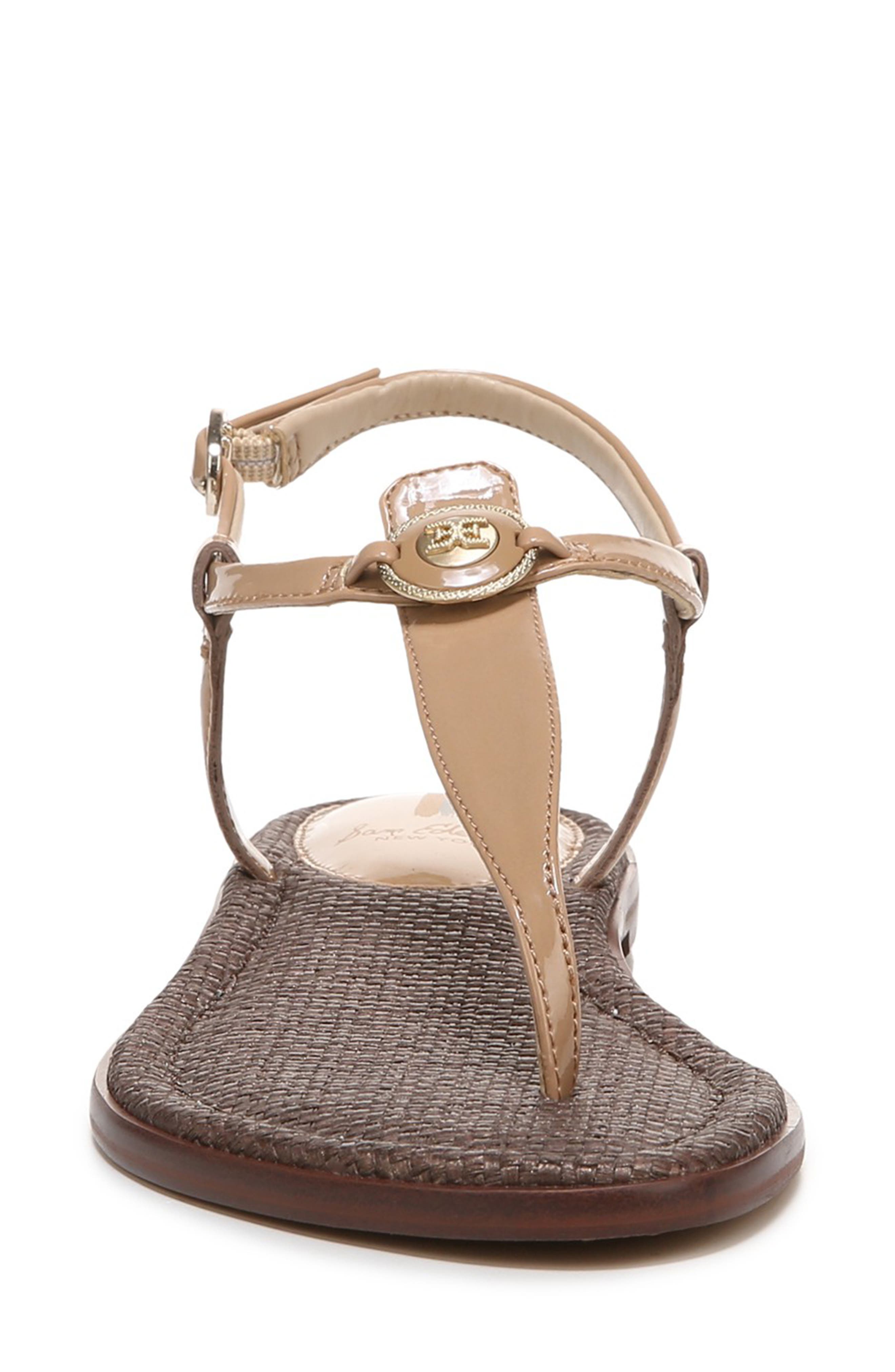 Gigi Signet Sandal, Alternate, color, ALMOND