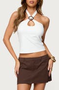 EDIKTED Halsie Ring Cutout Halter Top