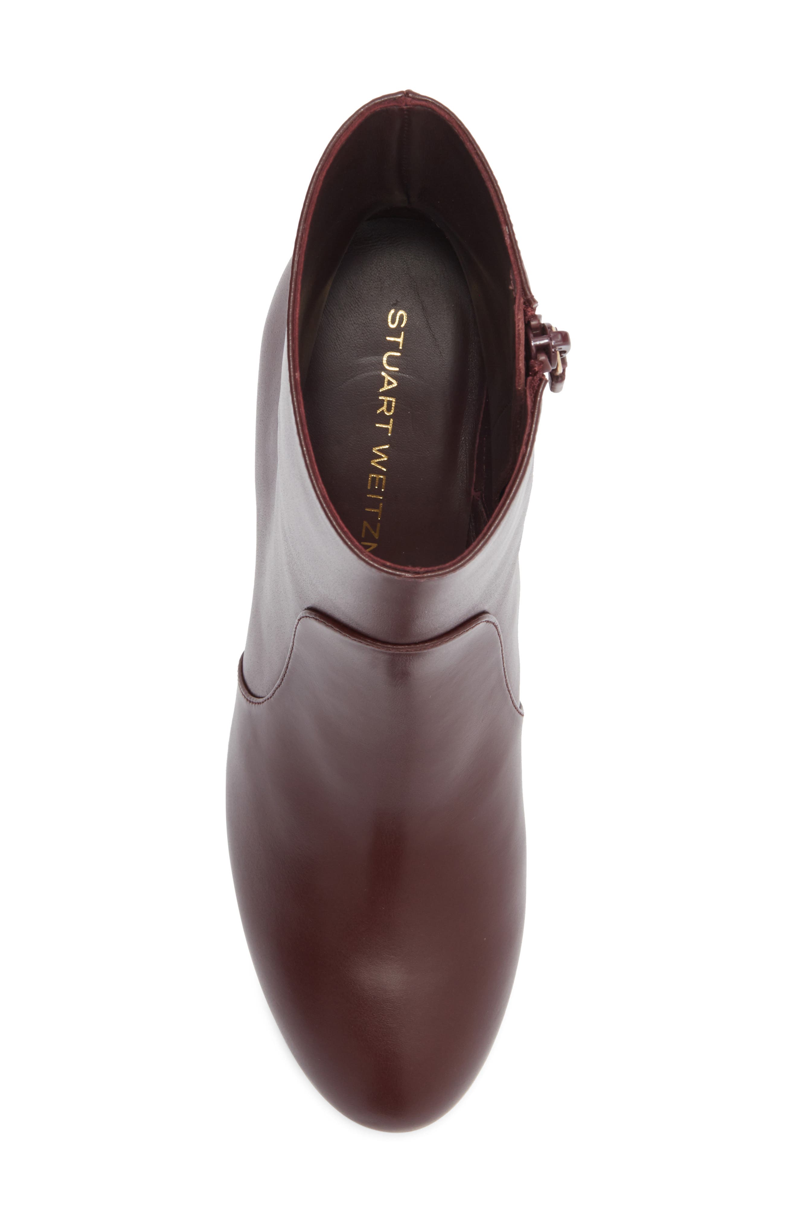Stuart Weitzman Babette Zip Bootie 60, Alternate, color, Boysenberry