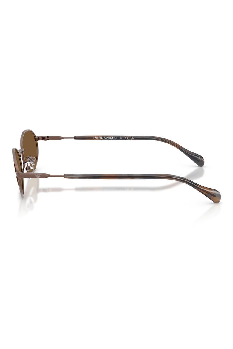 54mm Oval Sunglasses, Alternate, color, MATTE BRONZE / BROWN