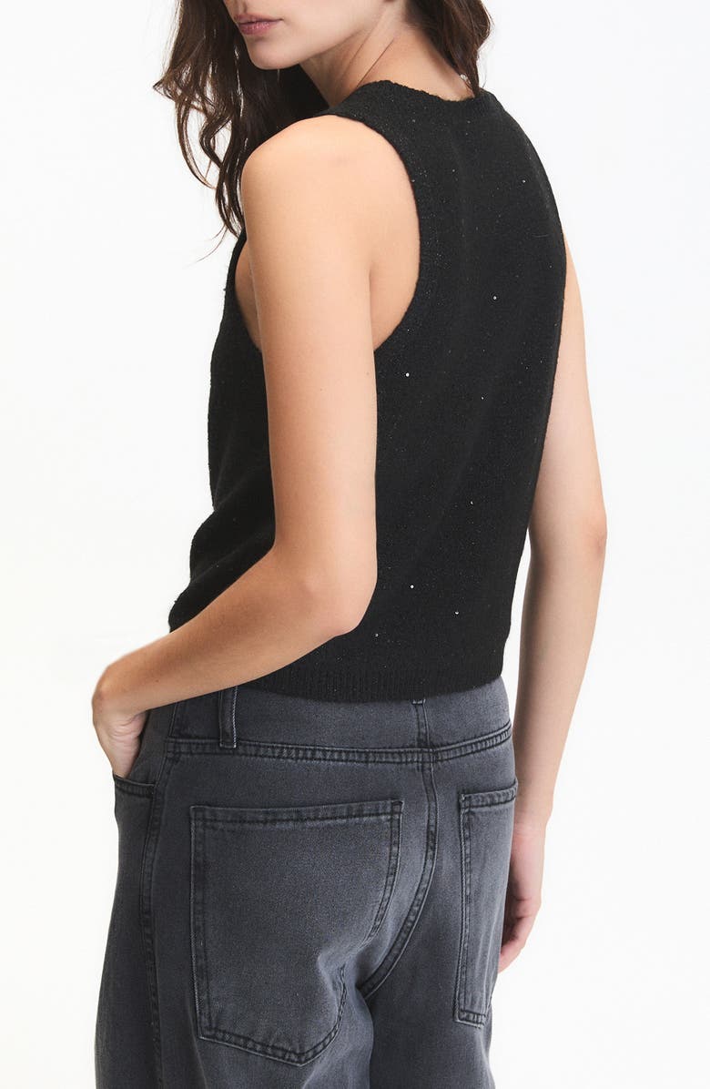 DELUC Angel Sequin Accent Sleeveless Sweater, Alternate, color, 