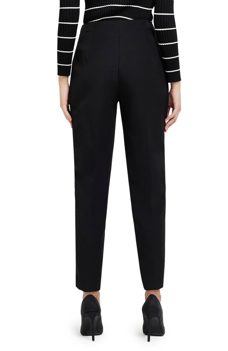 River Island Button High Waist Cigarette Trousers, Alternate, color, 