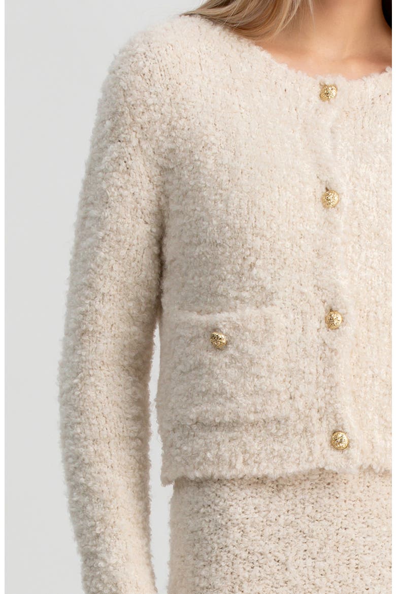 The Courchevel Bouclé Maternity Sweater Jacket, Alternate, color, ALMOND MILK