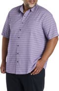 Synrgy by DXL Big & Tall Plaid Microfiber Sport Shirt