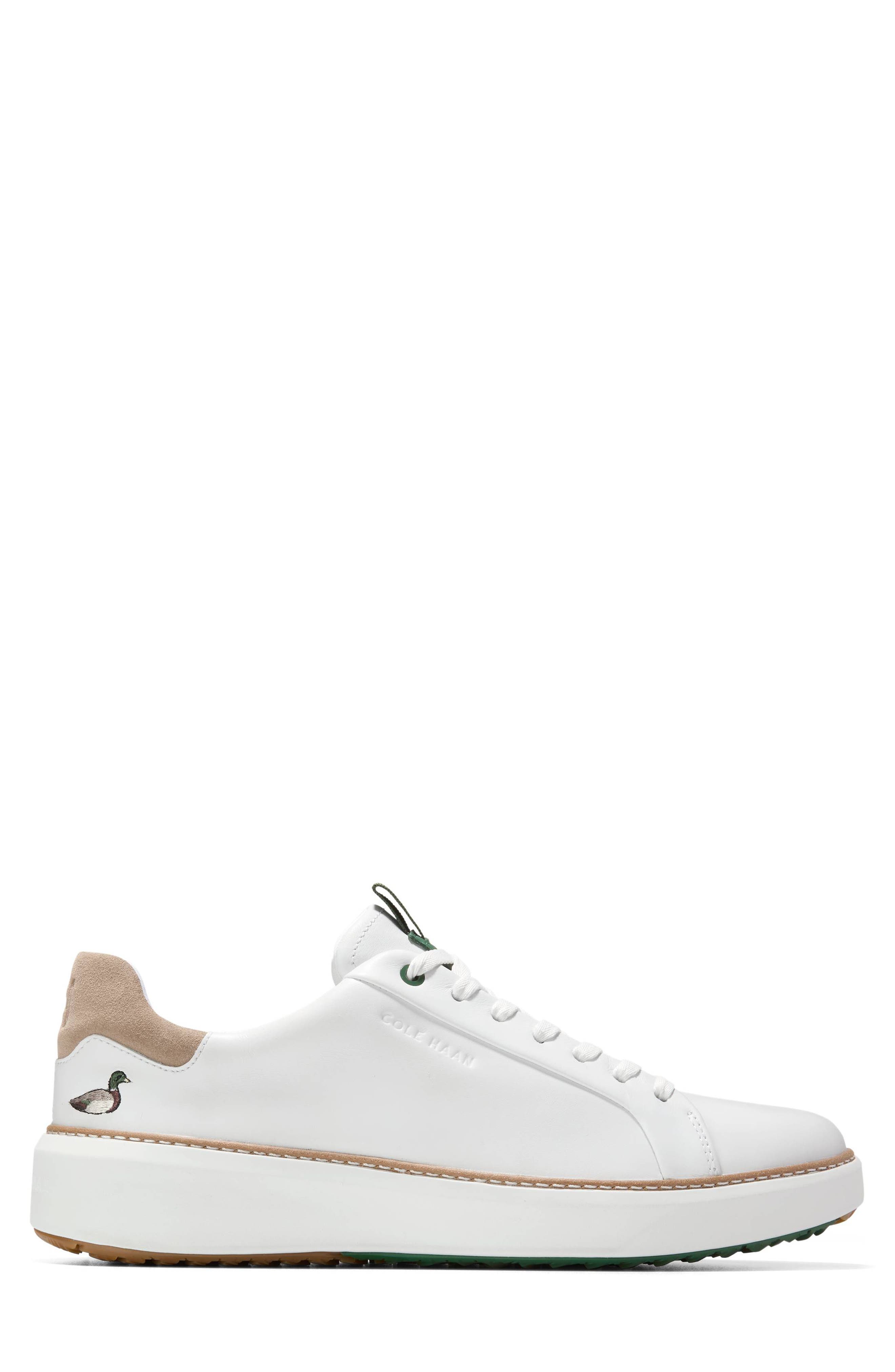 Cole Haan GrandPro Topspin Waterproof Golf Shoe, Alternate, color, Optic White/ Myrtle