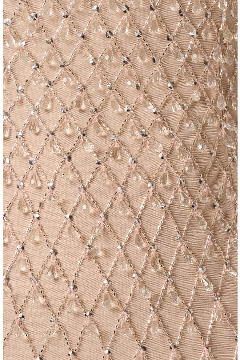 Beaded Mesh Evening Gown, Alternate, color, SHELL