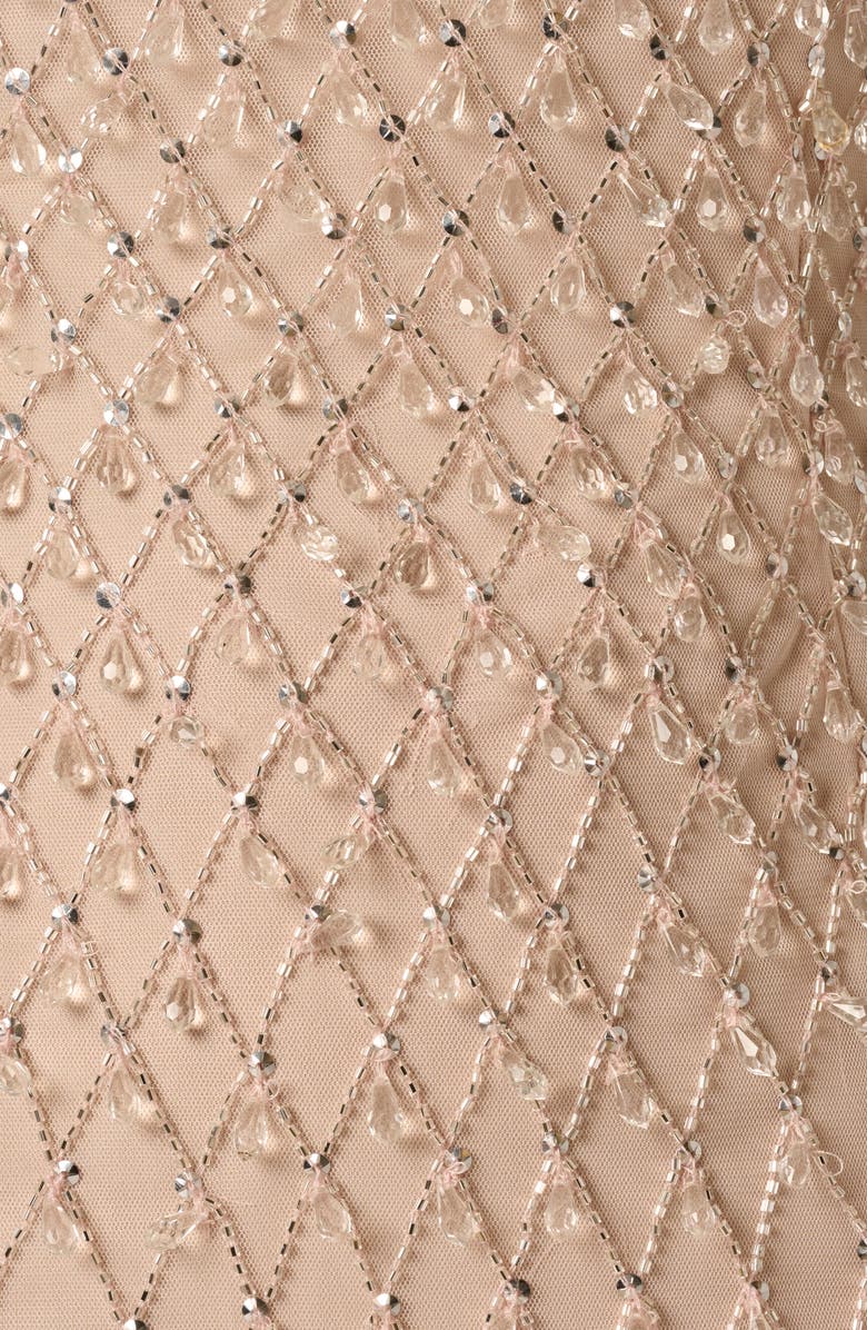 Adrianna Papell Beaded Mesh Evening Gown, Alternate, color, 