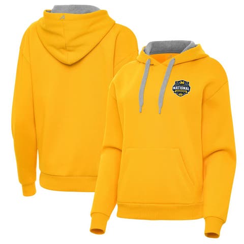 Women's Antigua  Maize Michigan Wolverines 2026 NCAA Men's Basketball National Champions Victory Hoodie