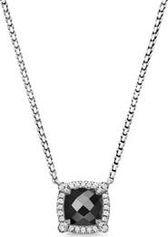 David Yurman Petite Chatelaine® Pavé Bezel Pendant Necklace