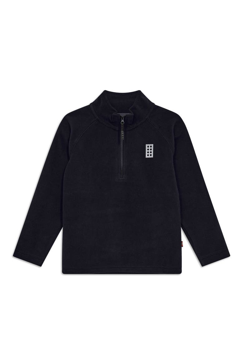 Kids' Fleece Quarter Zip Pullover, Main, color, BLACK