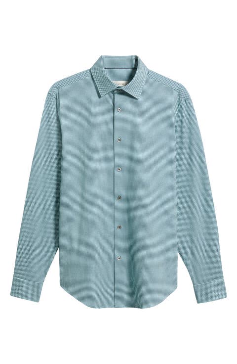 James OoohCotton® Micropattern Button-Up Shirt