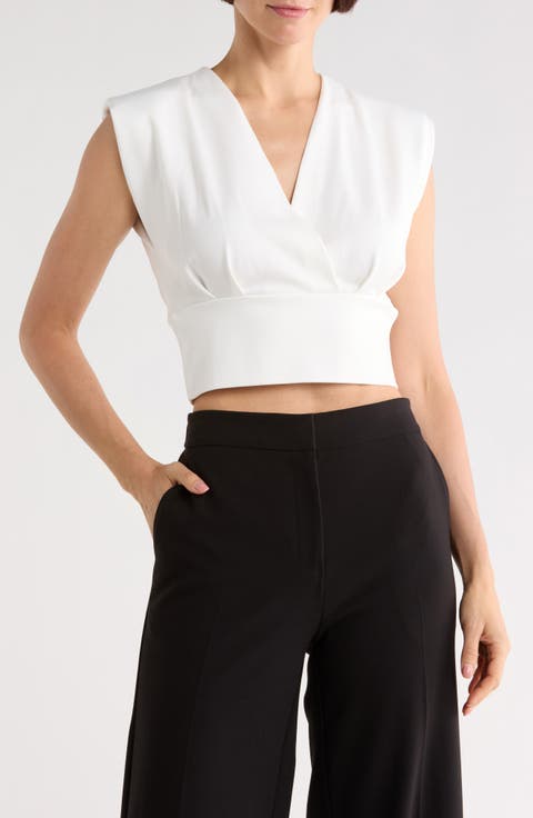 Cropped Surplice Top