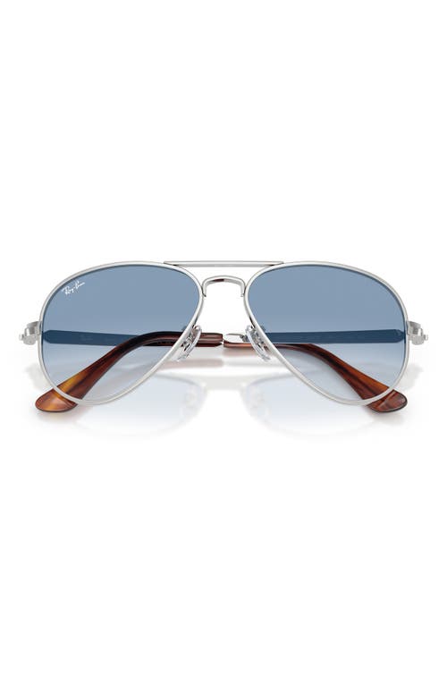Ray Ban Ray-ban Max Aviator 58mm Gradient Pilot Sunglasses In Metallic