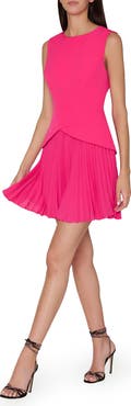 milly haddy sleeveless pleated mini dress Milly Women's Haddy Pleated Dress - Blue - Size 12